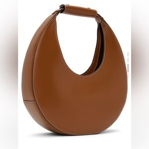 Staud Moon Brown Leather Shoulder Bag